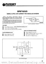 SP8718 datasheet pdf PLESSEY Semiconductors