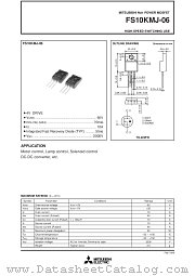 FS10KMJ-06 datasheet pdf Powerex Power Semiconductors