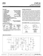 CMP02EP datasheet pdf Precision Monolithics