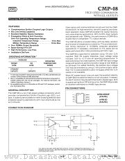 CMP08 datasheet pdf Precision Monolithics