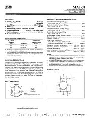 MAT-01 datasheet pdf Precision Monolithics