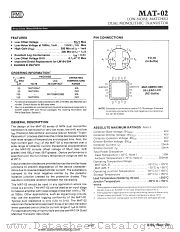 MAT-02 datasheet pdf Precision Monolithics