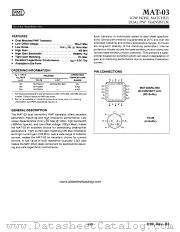 MAT-03 datasheet pdf Precision Monolithics