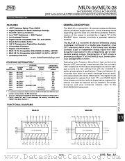 MUX28ET datasheet pdf Precision Monolithics