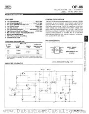 OP08GZ datasheet pdf Precision Monolithics