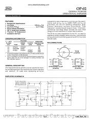 OP-02 datasheet pdf Precision Monolithics