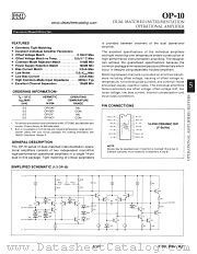 OP10Y datasheet pdf Precision Monolithics