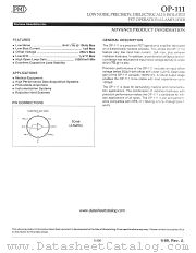 OP-111 datasheet pdf Precision Monolithics