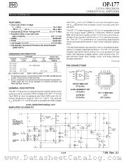 OP177RBC/883 datasheet pdf Precision Monolithics