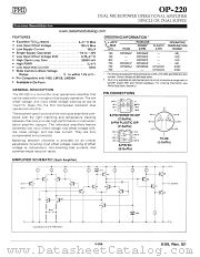 OP220GJ datasheet pdf Precision Monolithics