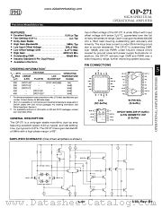 OP271GP datasheet pdf Precision Monolithics