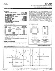 OP290ARC/883 datasheet pdf Precision Monolithics