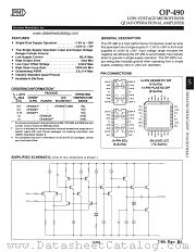 OP490GS datasheet pdf Precision Monolithics