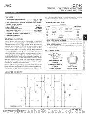 OP90ARC/883 datasheet pdf Precision Monolithics