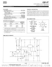 OP-97 datasheet pdf Precision Monolithics