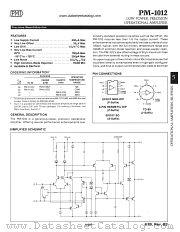 PM-1012 datasheet pdf Precision Monolithics