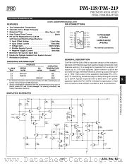 PM-119 datasheet pdf Precision Monolithics