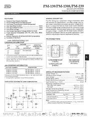 PM-139A datasheet pdf Precision Monolithics