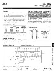 PM6012 datasheet pdf Precision Monolithics