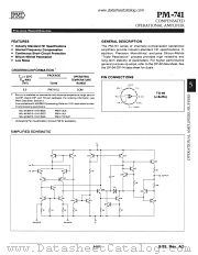 PM741 datasheet pdf Precision Monolithics