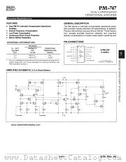 PM747CY datasheet pdf Precision Monolithics