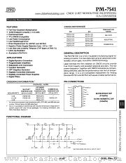 PM7541 datasheet pdf Precision Monolithics