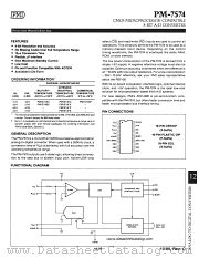 PM7574AX datasheet pdf Precision Monolithics