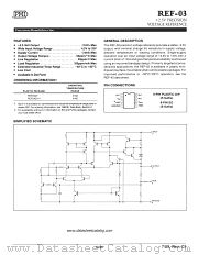 REF03GP datasheet pdf Precision Monolithics