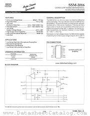 SSM2016P datasheet pdf Precision Monolithics