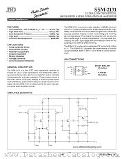 SSM-2131 datasheet pdf Precision Monolithics