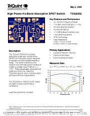 TGS4304 datasheet pdf Qorvo