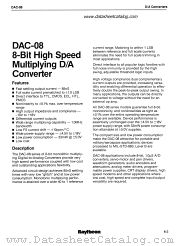 DAC-08CN datasheet pdf Raytheon