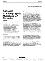 DAC-6012MD datasheet pdf Raytheon