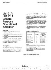 LM101AT/883B datasheet pdf Raytheon