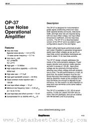 OP-37EM datasheet pdf Raytheon