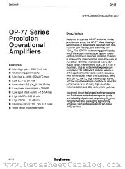 OP-77AL datasheet pdf Raytheon