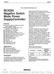 RM4292 datasheet pdf Raytheon