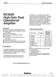 RV4558D datasheet pdf Raytheon