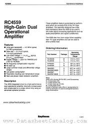 RM4559D/883B datasheet pdf Raytheon