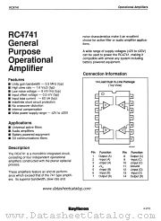 RM4741D datasheet pdf Raytheon