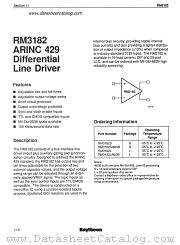 RM3182S datasheet pdf Raytheon