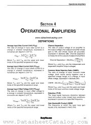 OPERATIONAL AMPLIFIERS datasheet pdf Raytheon