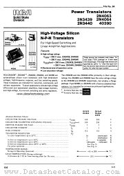 RCA TA2458 datasheet pdf RCA Solid State