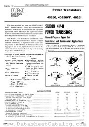 40250V1 datasheet pdf RCA Solid State