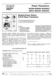 40346V1 datasheet pdf RCA Solid State