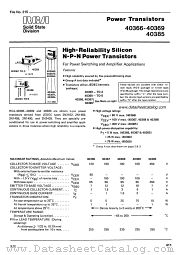 40385 datasheet pdf RCA Solid State