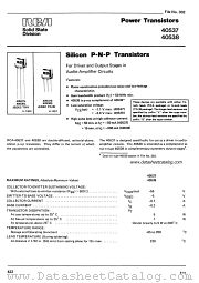 40538S datasheet pdf RCA Solid State