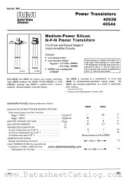 40539L datasheet pdf RCA Solid State