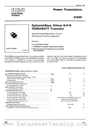 41500 datasheet pdf RCA Solid State