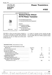 41502 datasheet pdf RCA Solid State